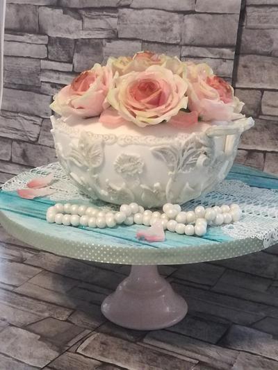  Birthday cake with roses - Cake by Julieta ivanova Julietas cakes