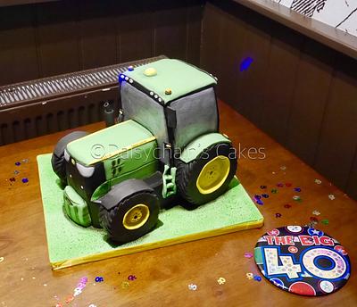 John Deere Tractor cake - Cake by Daisychain's Cakes