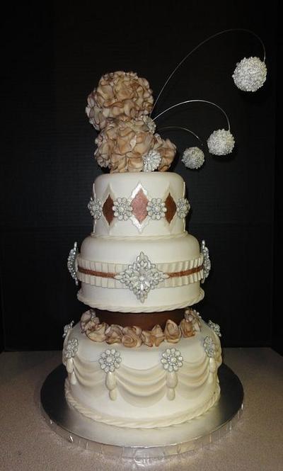 Jeweled wedding cake - Cake by Kassie Smith