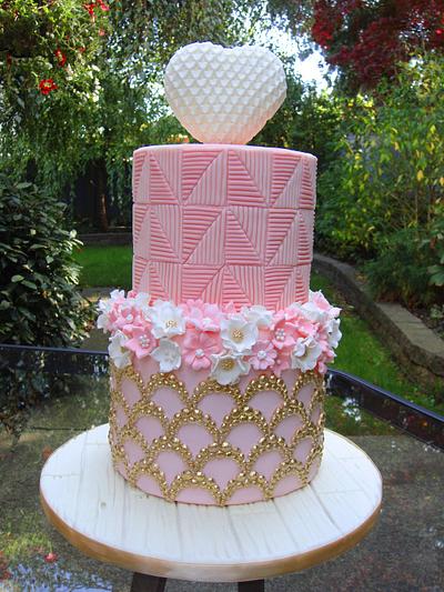 Pink and gold cake - Cake by Zohreh