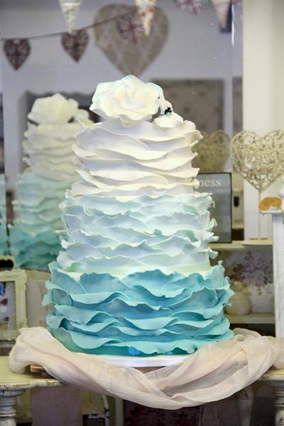 Ruffle wedding Cake - Cake by Cake Addict