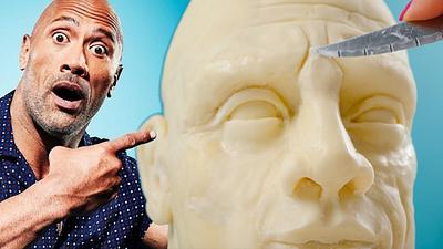 Chocolate sculpture of Dwayne 'The Rock' Johnson - Cake by HowToCookThat