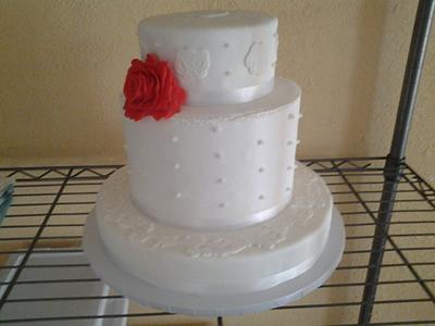 White Wedding Cake - Cake by Rosa