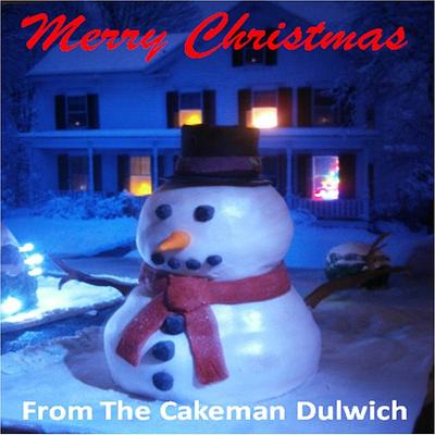 Snowman Christmas Cake - Cake by TheCakemanDulwich