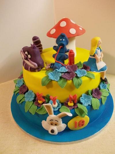 Alice in wonderland themed cake - Cake by David Mason