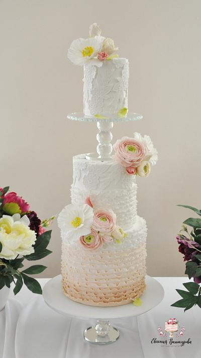 Lace wedding - Cake by Evgenia Vinokurova