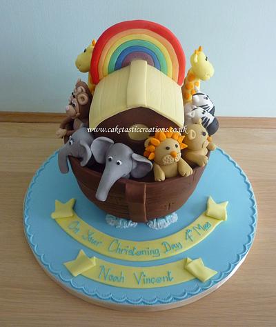 Noah's Ark Christening Cake - Cake by Caketastic Creations