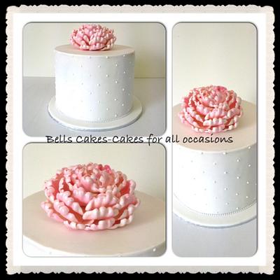 Peony Rose cake - Cake by Bells