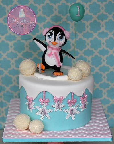 Skating Penguin (plus free penguin tutorial) - Cake by Shawna McGreevy