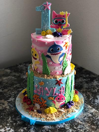 Baby shark theme cake - Cake by DaLizious
