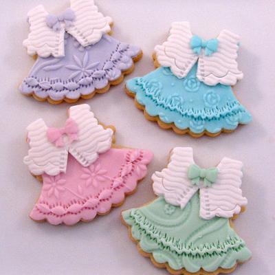 Pastel Party Dress Cookies - Cake by Cheryl