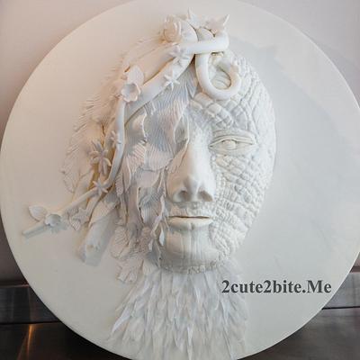 All white-mask on the wall - Cake by 2cute2biteMe(Ozge Bozkurt)