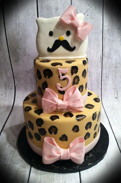 Mustache hello kitty - Cake by Skmaestas