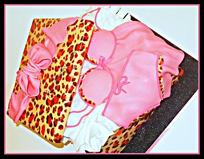 Leopard and Pink Lingerie Box - Cake by Ann-Marie Youngblood