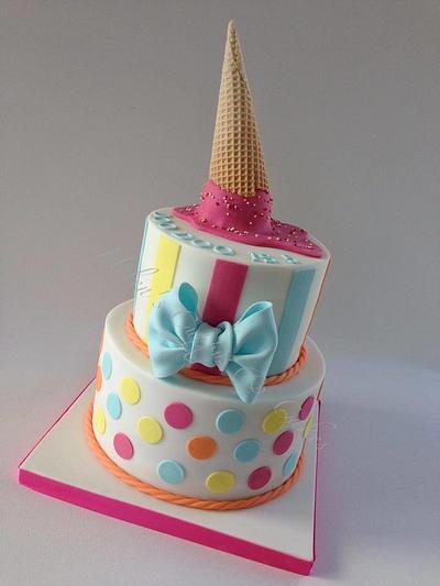 2 Tier Ice cream cake - Cake by Helen Allsopp