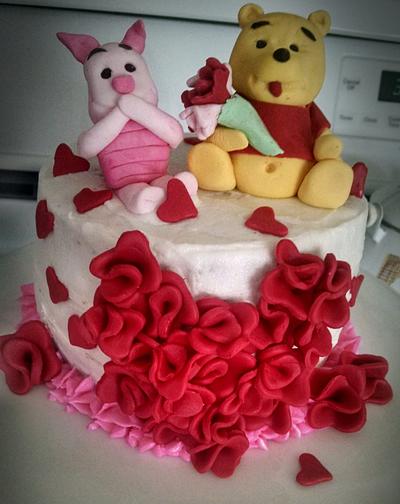 Winnie the Pooh valentines - Cake by Jennifer 