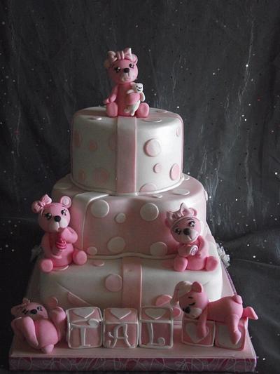 pink bears cake - Cake by NanyDelice