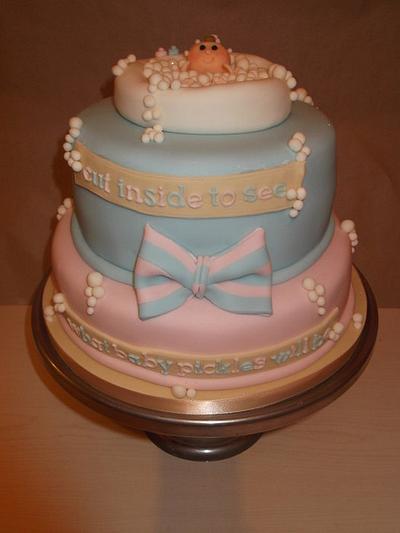 Baby Reveal cake  - Cake by Tracey