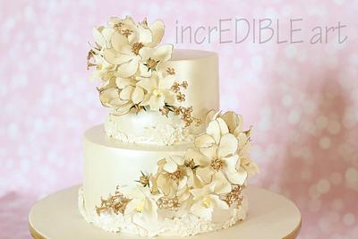 "Gleaming Light"- Two Tier Wedding Cake - Cake by Rumana Jaseel