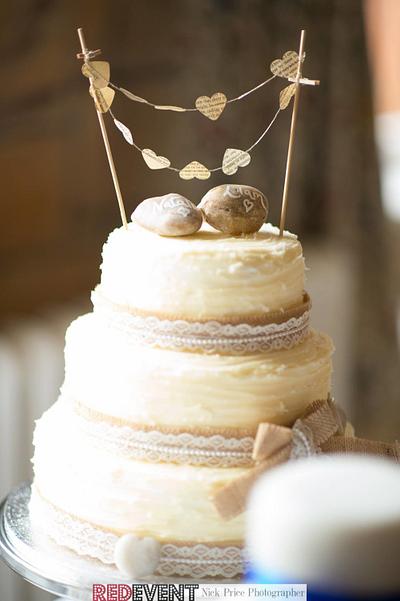 Rustic Buttercream Wedding Cake - Cake by Natalie's Cakes & Bakes