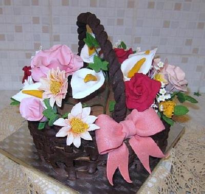 Flower Basket - Cake by Wanda
