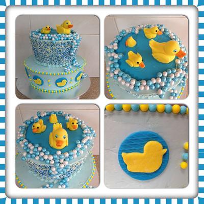 Duck Pond baby shower - Cake by CakesbyCorrina