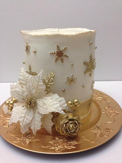 Christmas candle cake - Cake by Vanessa Figueroa