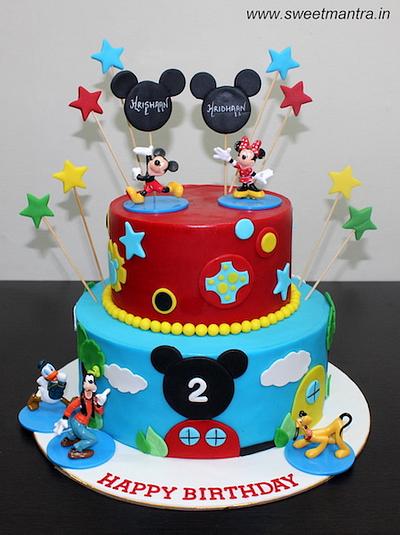 Mickey mouse fondant cake - Cake by Sweet Mantra Homemade Customized Cakes Pune