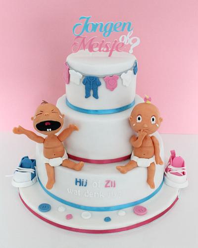 Gender reveal cake - Cake by Slindt