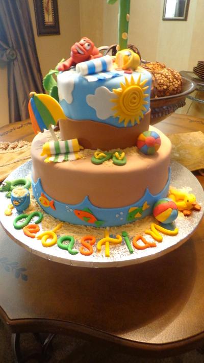 Beach themed cake  - Cake by JennS