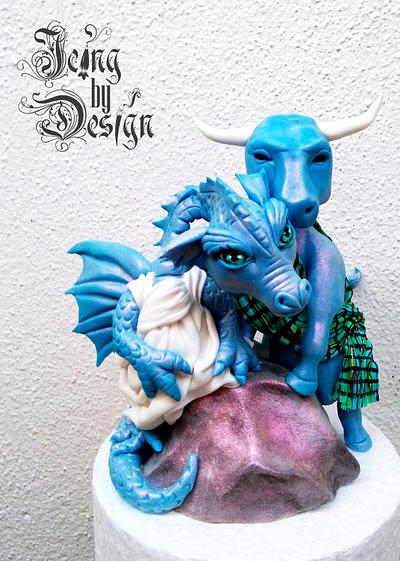 Dragon and Bull - Cake by Jennifer