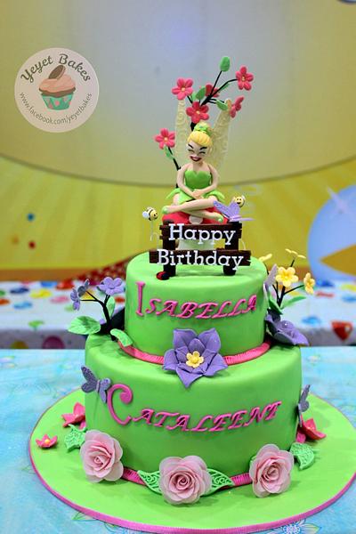 Tinkerbell Theme Birthday Cake - Cake by Yeyet Bakes