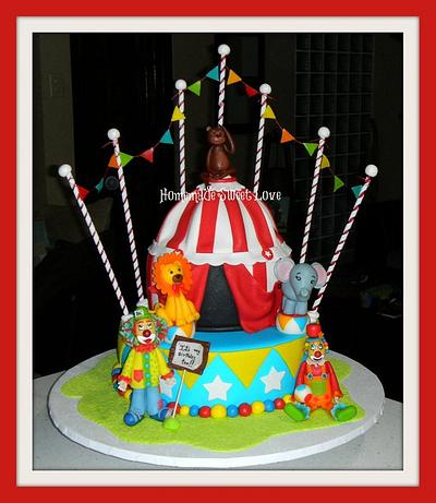Circus birthday cake - Cake by  Brenda Lee Rivera 