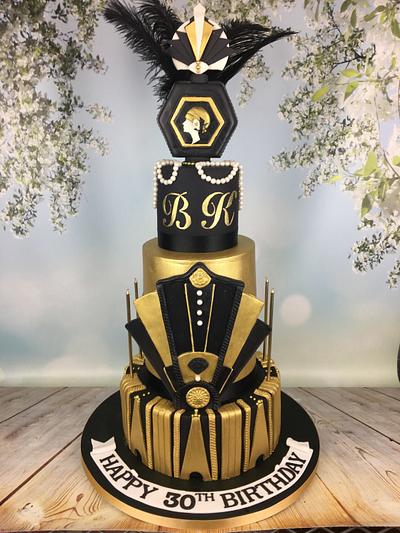 Great Gatsby 30th birthday cake  - Cake by Melanie Jane Wright
