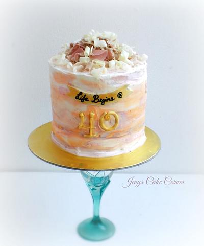 Colorful 40!!! - Cake by Jeny John