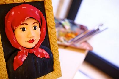 The Little Girl with Red Headscarf - Cake by Irina-Adriana