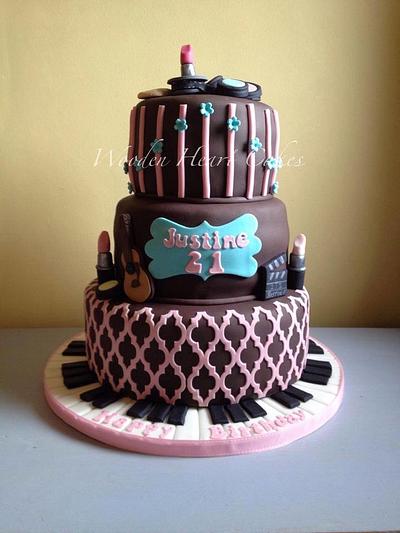 A Musical 21st - Cake by Wooden Heart Cakes
