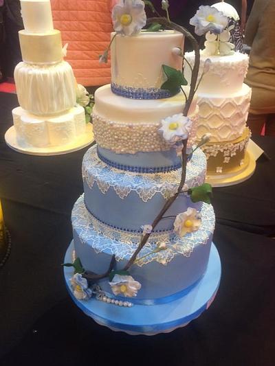blue wedding - Cake by Witty Cakes