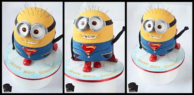 Superman minion cake!  - Cake by Sahar Latheef