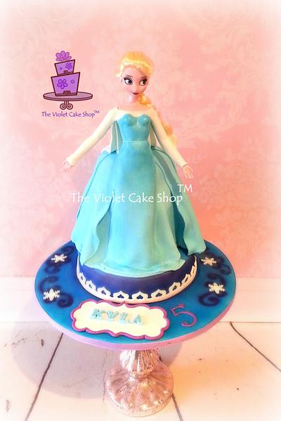 ELSA - Frozen Themed Doll Cake for Kyla - Cake by Violet - The Violet Cake Shop™