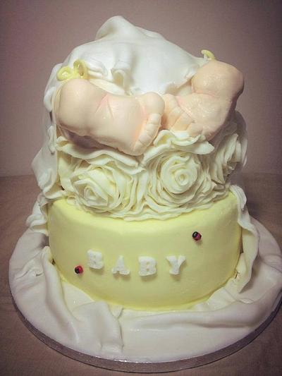Neutral Baby Shower - Cake by Victoria