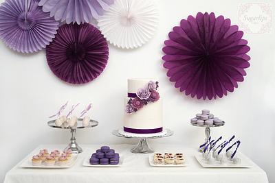 Radiant Purple Dessert Table - Cake by Sugarlips Cakes