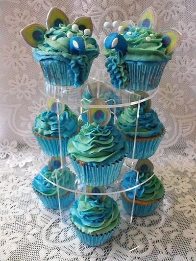 Peacock Cupcakes - Cake by Melissa's Cupcakes