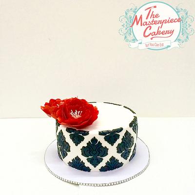 Birthday cake with peonies  - Cake by The Masterpiece Cakery