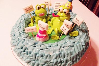 Froggie Pond Birthday Party Cake - Cake by Patty Cakes Bakes