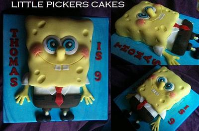 My first sponge bob square pants cake! - Cake by little pickers cakes