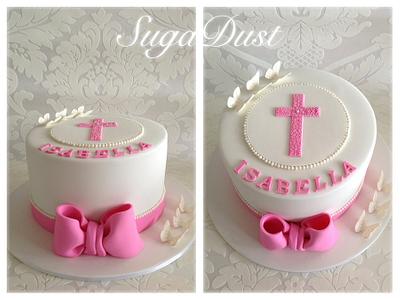 Bow's & Butterfly's Holy Communion Cake - Cake by Mary @ SugaDust