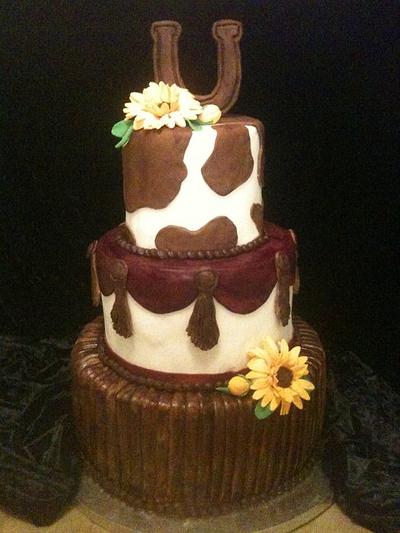 Cow wedding cake - Cake by Joy Jarriel
