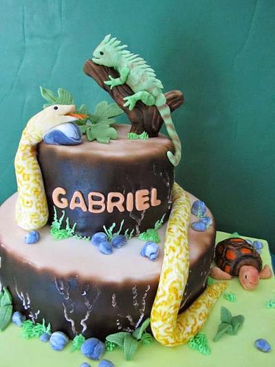 Gabriel's Reptiles  - Cake by the cake trend Elizabeth Rodriguez