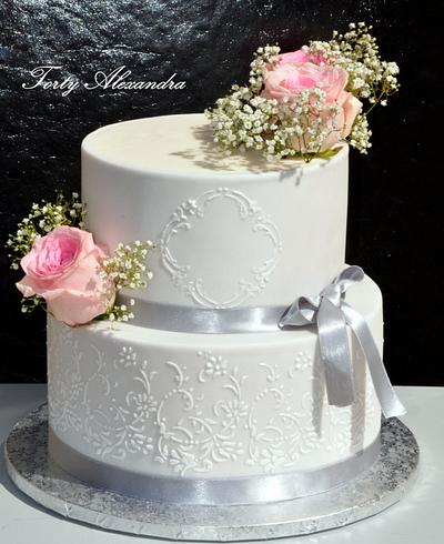 Wedding cake with roses - Cake by Torty Alexandra